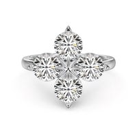 Four-Leaf Clover Eight-Pointed Star Ring