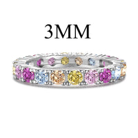 Dazzling Lustrous Round Cut Tennis Ring