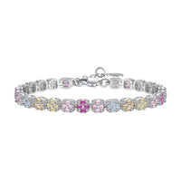 Delicate Colorful Emerald Cut Daily Bracelet