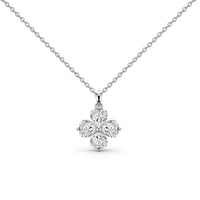 Heart-Shaped Four-Leaf Clover Bead Necklace