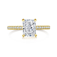 2.0 Carat Dazzling Sparkling Radiant Cut Party Ring